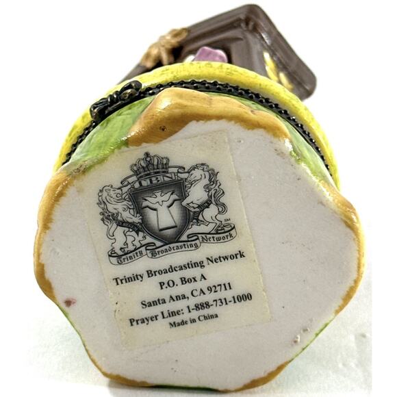 TBN Nativity Trinket Box Hinged Porcelain Holy Family Miniature Crèche 3” - Picture 7 of 7